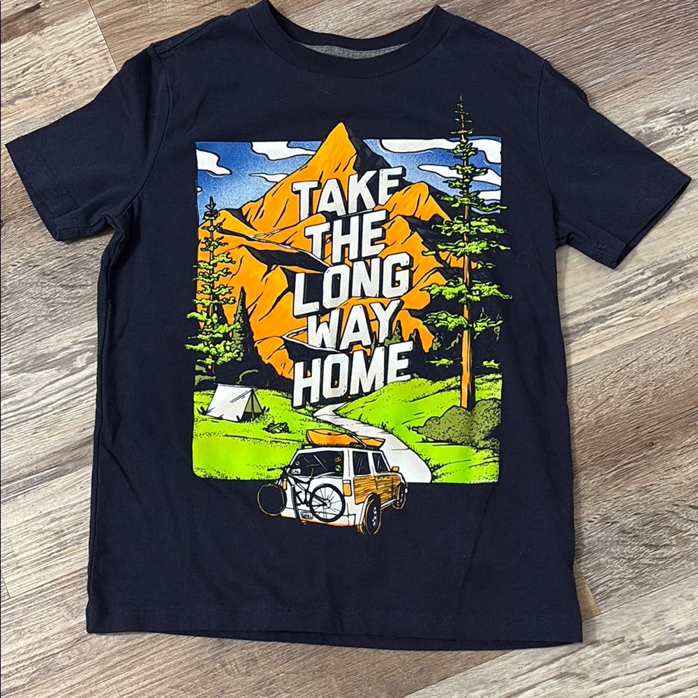 Kids Adventure Graphic Tee - Black